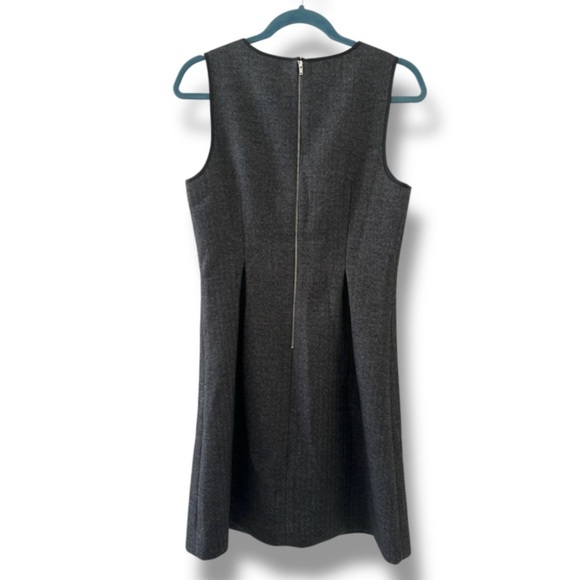 J Crew Suiting Gray Herringbone Sleeveless Sheath Dress Women’s Size 6 Career - Picture 4 of 17